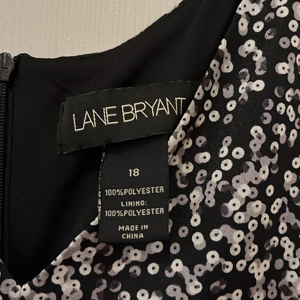 Lane Bryant Black and White Floral Dress - Picture 3 of 6